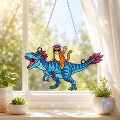 Princess Donut And Mongo Dungeon Crawler Window Hanging Flat Acrylic Suncatcher