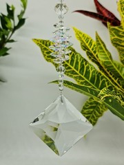 Huge Elegant Clear Crystal Suncatcher gift, suncatchers hand made in Australia