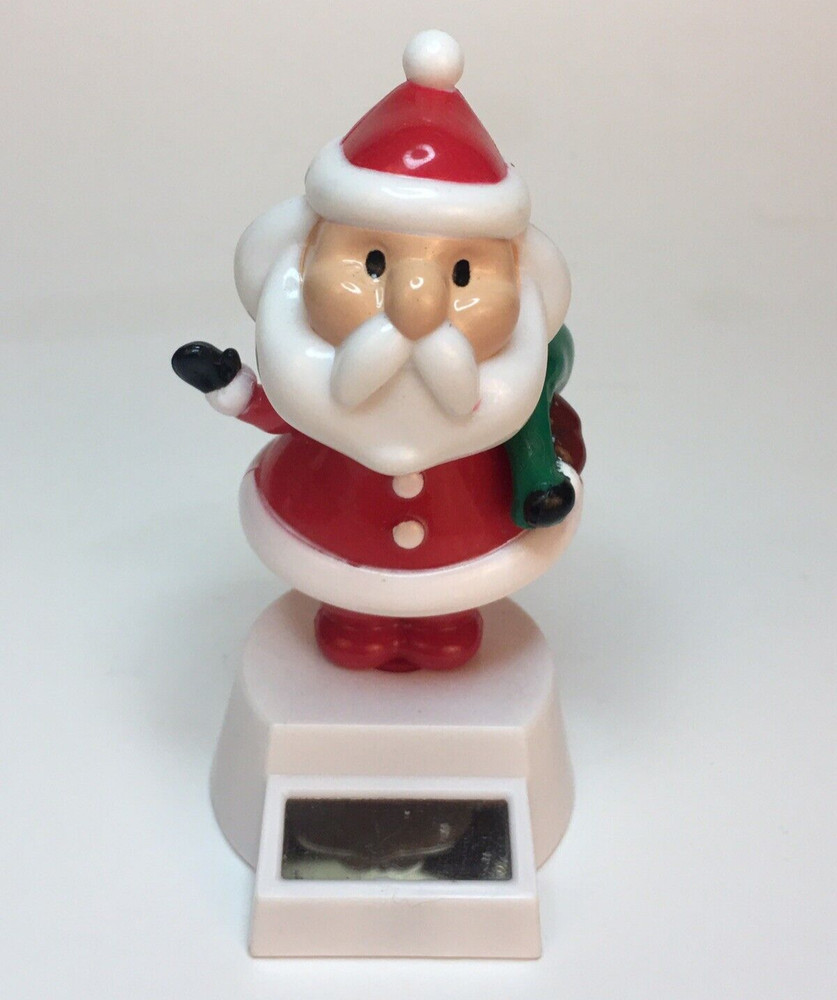 Santa Claus Solar Bobble Head Dancing Figure Christmas Holiday Decor 2016
