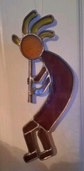 Stained Glass Sun Catcher Southwestern Kokopelli Indian