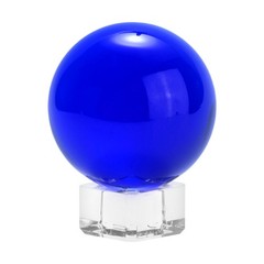 50mm/2 Inch K9 Crystal Glass Ball with Stand Solid Crystal Ball [Blue]