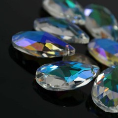 10X CRYSTAL Christmas Lamp Glass Prism Chandelier Teardrop Hanging Wedding Decor