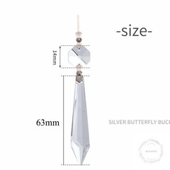 20 Pieces Clear Chandelier Crystals, 63mm Replacement Crystal Icicle Prisms Pend