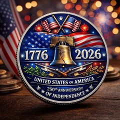 250th Anniversary Independence Day 3D Print Coin