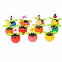 Solar Power Dancing Flowers Insect For Car Decoration Swing Dancing Toy 8 pcks