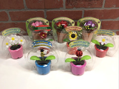 Lot 9 NEW Solar Dancing BobbleHeads Flowers Bugs Gift Suncatcher