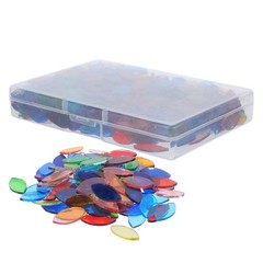 443 Pcs Leaf Glass Mixed Shapes Mosaic Tiles Moasic Pieces Art Disc