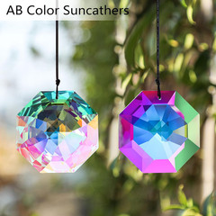 3Inch Rainbow Sun Catcher Crystals for Windows AB Colored Large Crystal Octagona