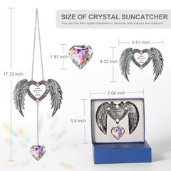 Sun Catcher Memorial Gifts A Piece of My Heart is in Heaven,Heavenly Wings Sympa