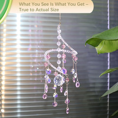 Geili Crystal Suncatchers for Windows Hanging,Spiral Crystals Sun Catchers Indoo