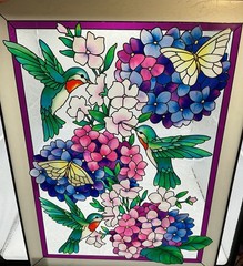 Hummingbird Hydrangea Joan Baker Sun Catcher Sunglass