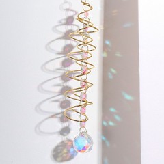 Suncatchers for Windows Hanging Indoor Window Outdoor Gold AB Style