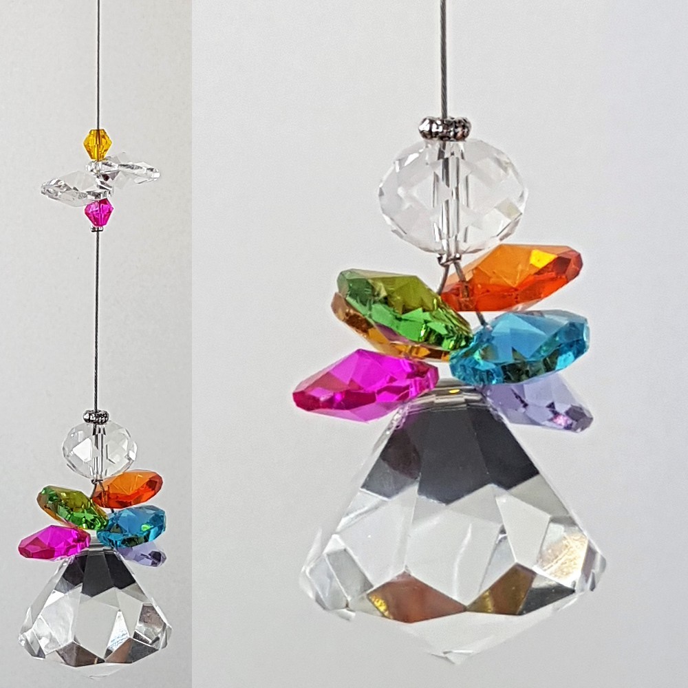 Memorial Crystal Angel Suncatcher sympathy gift. wholesale bulk lot suncatchers