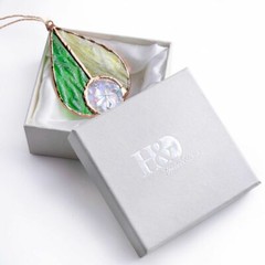 Crystal Suncatcher Handcrafted Stained Glass Teardrop Rainbow Maker Window Decor