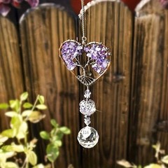 Crystal Heart Tree of Life Suncatcher NEW 0138