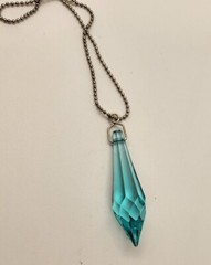 Swarovski Crystal Antique Green Icicle 8611 Suncatcher/ Prism; 2 Sizes: 40/ 50mm