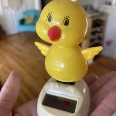 Solar Powered Dancing Chick Easter Spring Chicken Rare Spring Eggs Window Car
