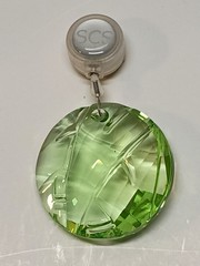2008 SCS Swarovski Crystal Window Ornament Suncatcher Bamboo Green 905542