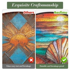 Stained Glass Window Hanging – Beach Shells Suncatchers(7.8-inch)