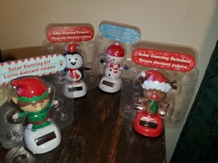 Solar Dancing penguin-REINDEER-Elf-Snowman New In Package