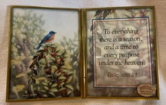 Via Vermont Light Catcher Brass Glass Framed Bible Verse Ecclesiastes 3:1