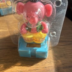 SOLAR POWERED Circus Elephant Drum TOY SUN CATCHER NEW in package