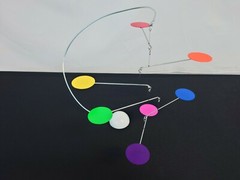 KineticArtMobiles Friendship Rainbow Disc Spinning Kinetic Stabile Sculpture