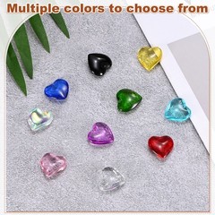 20PCS Crystal Smooth Heart Shape Prisms, 20mm/0.79″ Pendant Hanging [Purple]