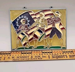 (5) Vintage Stained Glass Sun Catchers Mixed Theme Birds Ducks Owls America