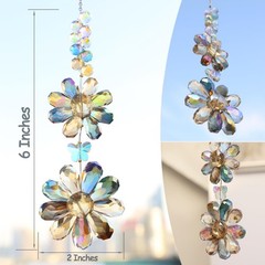 Pedobo Crystal Flower Hanging Ornament Rainbow Maker Window Sun Catcher Indoor