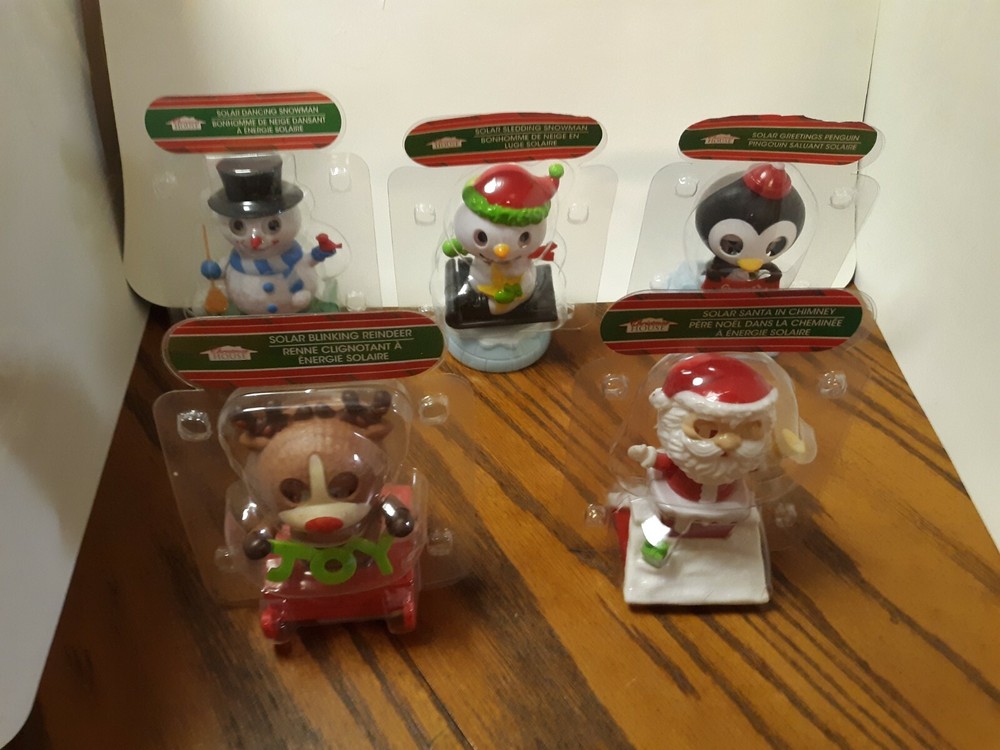 New solar dancing 2 snowmen Santa penguin and reindeer