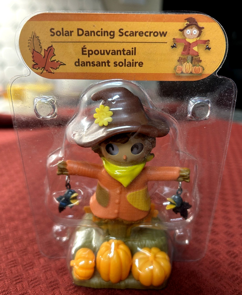 Solar Dancing Scarecrow Garden Window Sill Decor Thanksgiving Holiday Decor