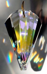 50mm Swirl Twist Crystal Clear AB coated Prism Suncatcher 2″