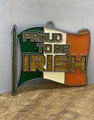 PROUD TO BE IRISH Flag Sun Catcher Ornament St Patrick’s Day Window Decoration