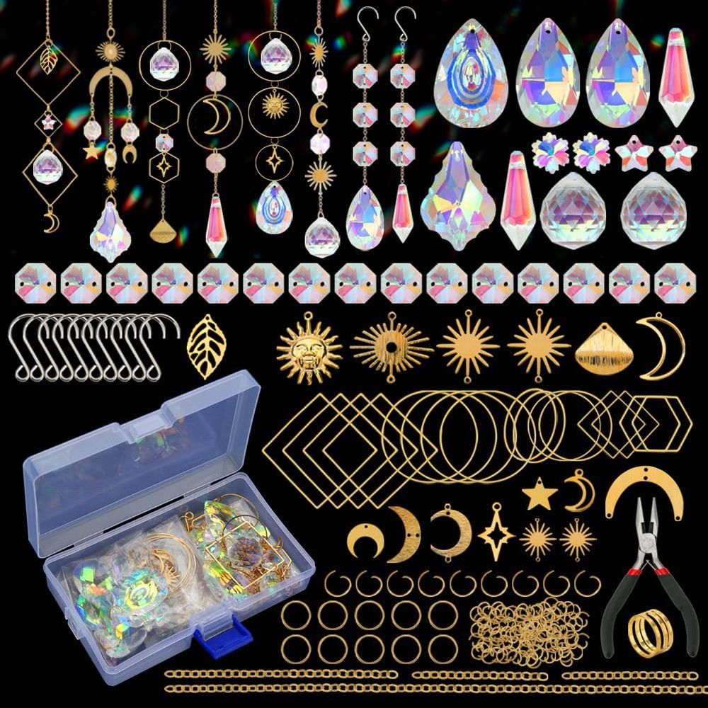 200 Pcs DIY Sun Catchers Making Kits Craft for Adults Crystal Suncatchers Suppli