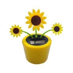 Solar dancing flower sunflower toy sun powered bobble decor for car home