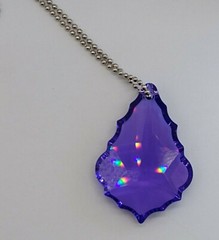 Swarovski Crystal Blue Violet 38mm Pendalogue 8901 Suncatcher/ Prism; Logo Etch