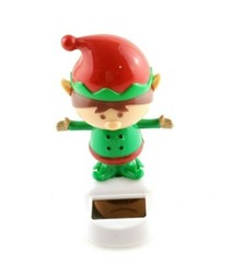 Solar Dancing Christmas Green Elf Direct Light Or Natural Sun Light USA Seller