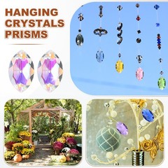 8PCS Crystal Horse Eye Prisms, 38mm/1.5″ Pendant Hanging [AB Color]