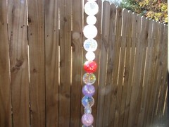 Handmade Suncatcher with Clear Crystals, Pink, Purple, & Red Glass Beads 19″