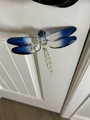 GANZ Crystal Expressions Acrylic Dragonfly Suncatcher Blue Wing Tips 6” Wings