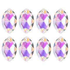8PCS Crystal Horse Eye Prisms, 38mm/1.5″ Pendant Hanging [AB Color]