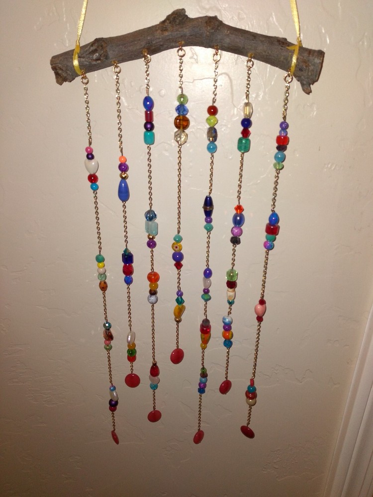 “Handmade beaded suncatcher, mobile, wall hanging, yard decor