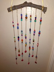 “Handmade beaded suncatcher, mobile, wall hanging, yard decor