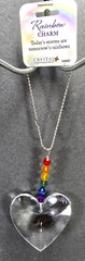 Heart Clear Acrylic Crystal Rainbow Expressions Beaded Suncatcher Car Charm Ganz