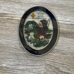 VTG Joan Baker Designs Celebrate The Saviors Birth Stained Glass Sun Catcher