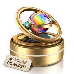 Solar Dashboard Spinner, Sun Powered Kinetic Car Decoration Celestial, Gold