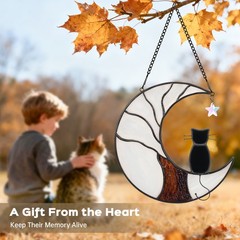 Outdoor/Indoor Moonlight Cat Lantern – Garden & Christmas Hanging Pendant