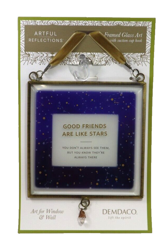 BBOT Good friends are like stars always there FRAMED GLASS ART sun catcher sign