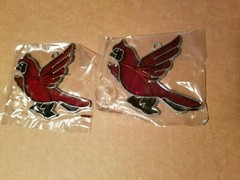 Set of 2 Cardinal Suncatchers Pair of New Cardinal Suncatchers. Free shipping